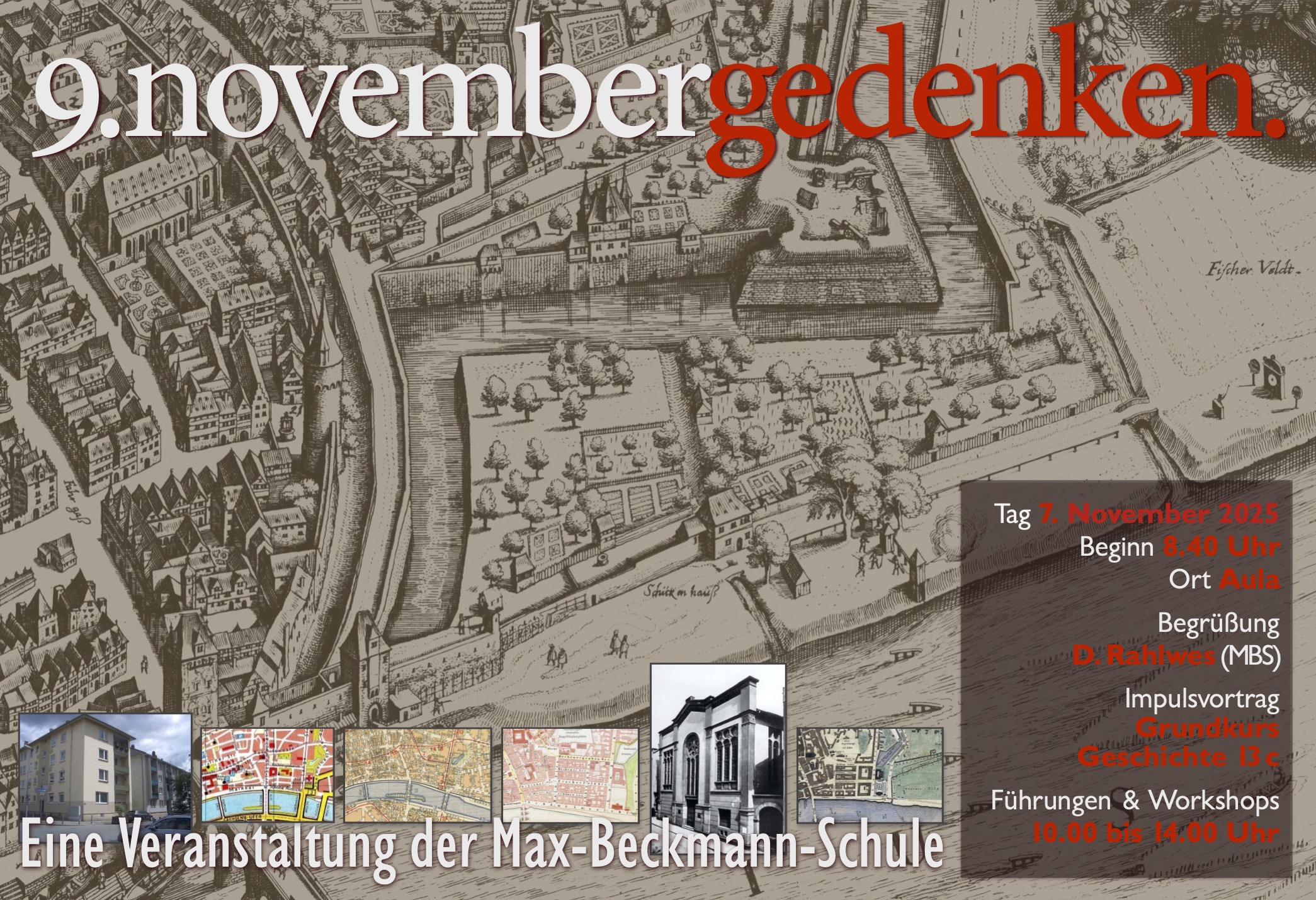 9. November Gedenkveranstaltung 2025 Plakat